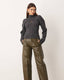 Cut-Out Ribbed Knit Sweater