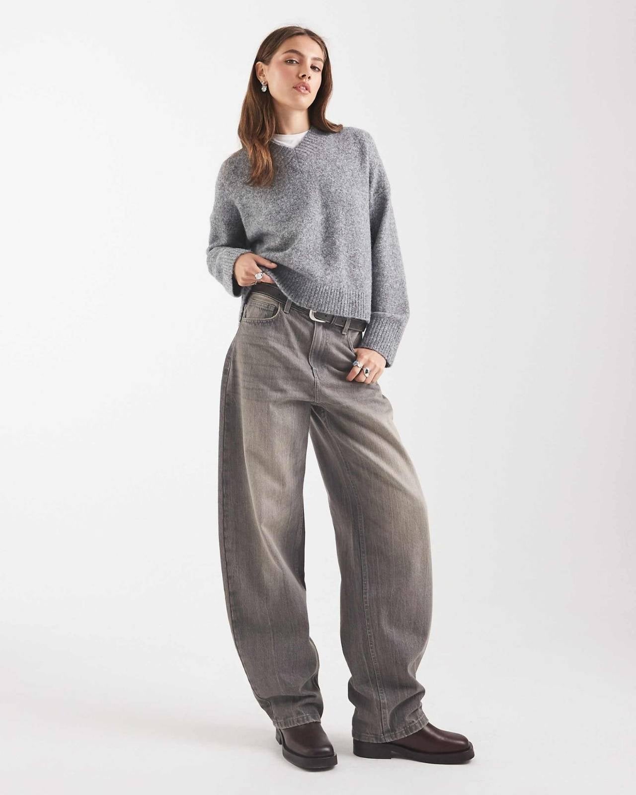 V-Neck Wool Blend Sweater