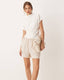 Draped Mock Neck Tee